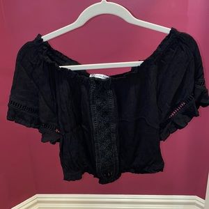 Molly and Zoey black off the shoulder top